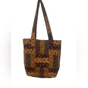 Quilted Floral Patchwork Fabric Handbag/Shoulder Purse/Book Bag GUC